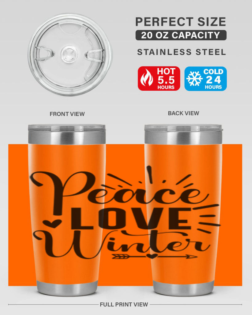Peace Love Winter 331#- winter- Tumbler