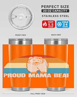 Proud mama bear 26#- Bears- Tumbler