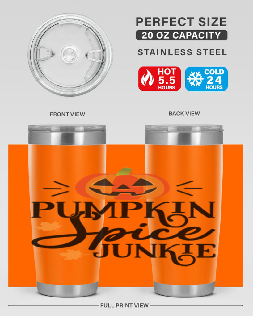 Pumpkinspicejunkie 568#- fall- Tumbler