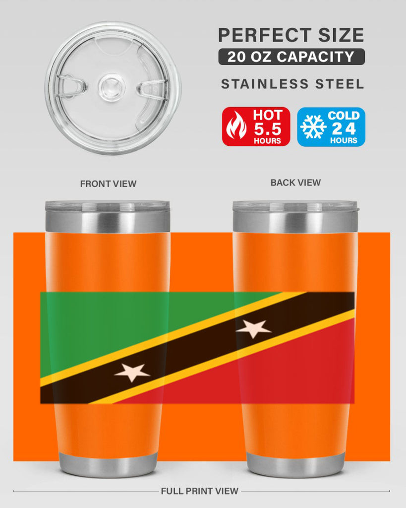 Saint Kitts and Nevis 52#- world flags- Tumbler