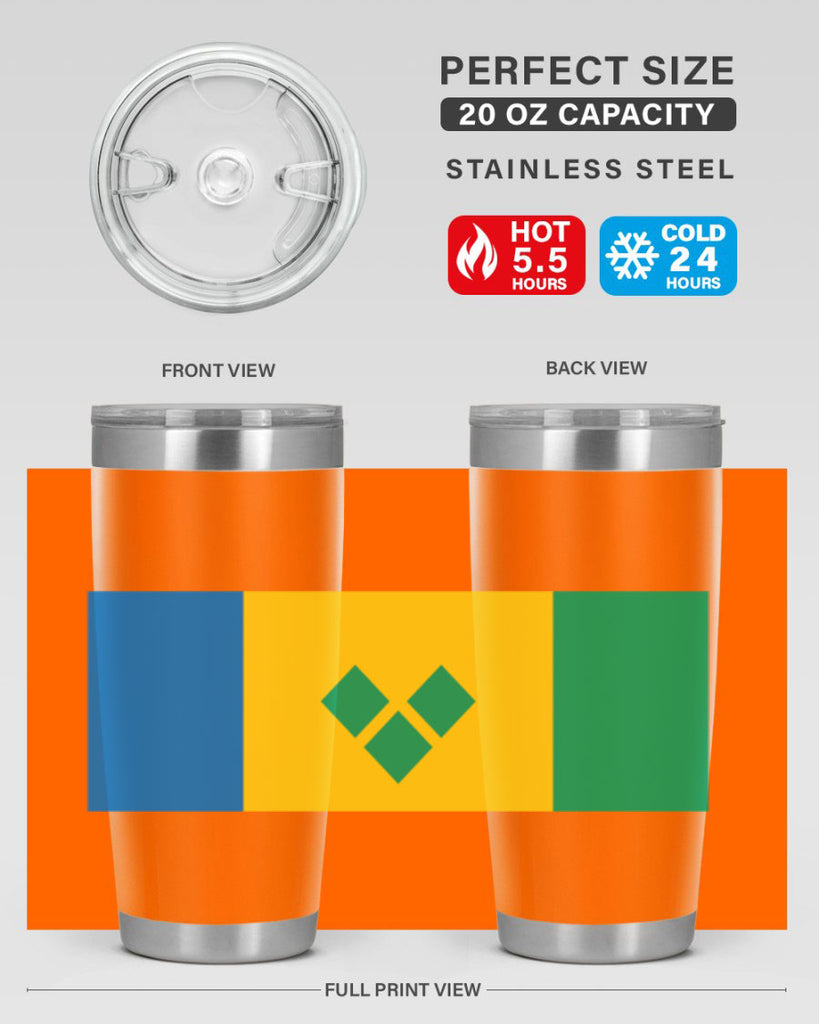 Saint Vincent and the Grenadines 50#- world flags- Tumbler