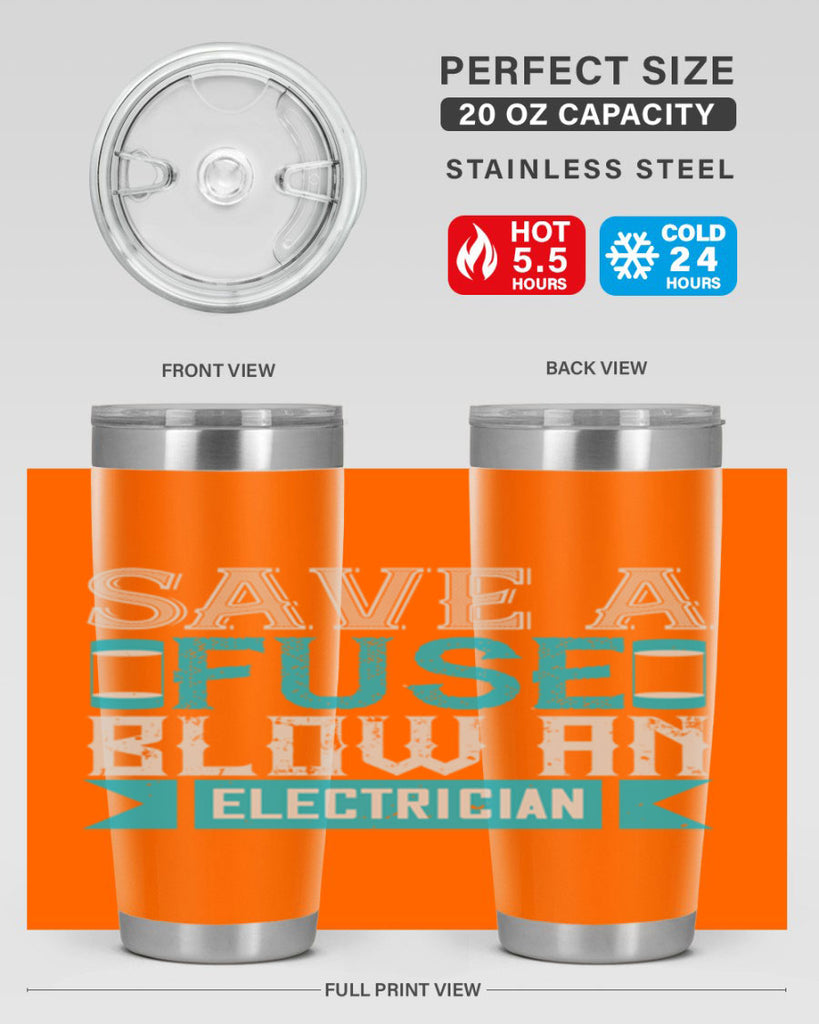 Save a fuse below an electrician Style 14#- electrician- tumbler