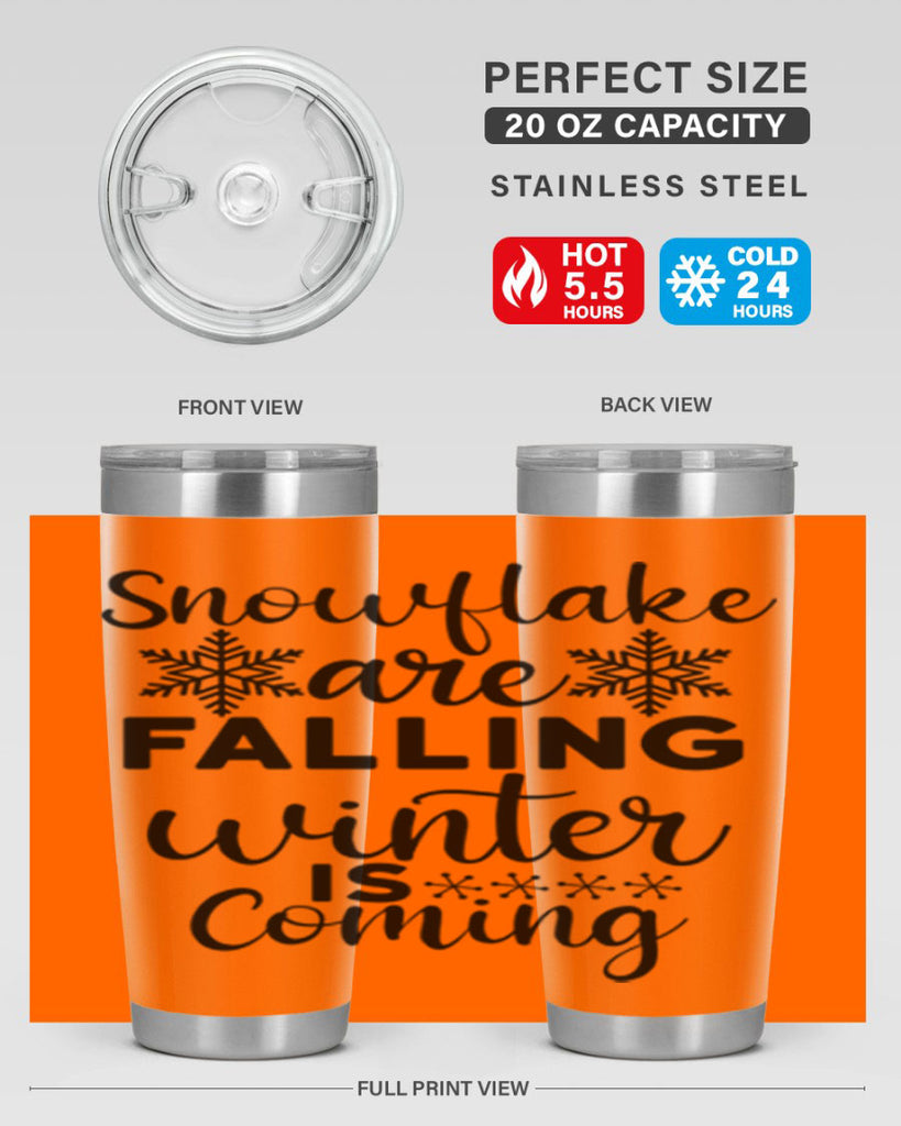 Snowflake Are Falling Winter Is 375#- winter- Tumbler