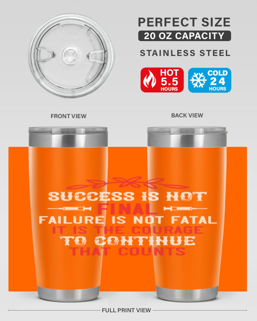 Success is not final Failure is not fatal Style 266#- nurse- tumbler