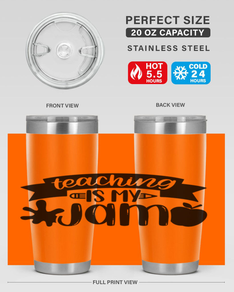 Teaching Is My Jam Style 40#- teacher- tumbler
