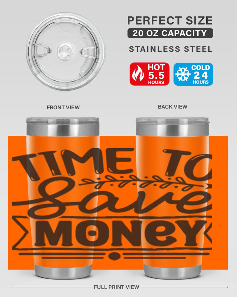 Time to save money 414#- winter- Tumbler