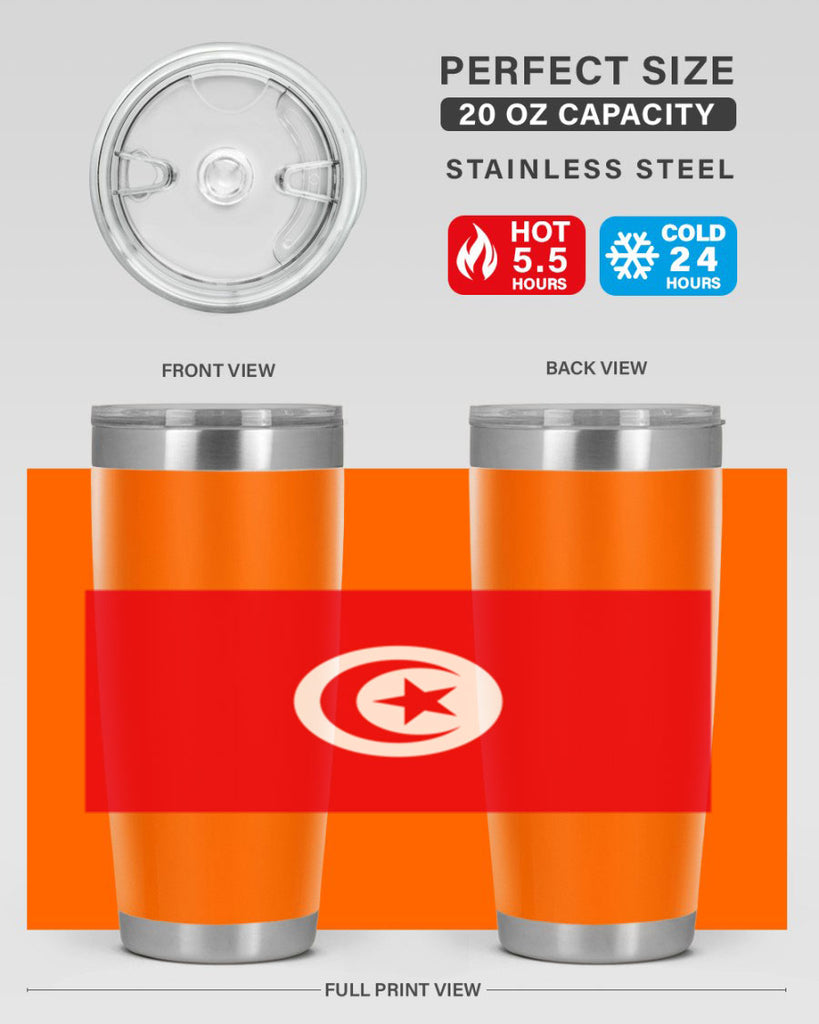 Tunisia 18#- world flags- Tumbler