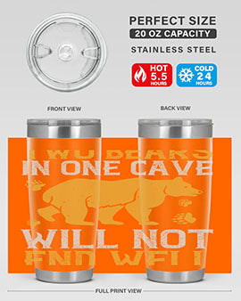 Two bears in one cave will not end well 39#- Bears- Tumbler