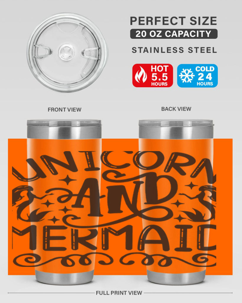 Unicorn and mermaid 660#- mermaid- Tumbler