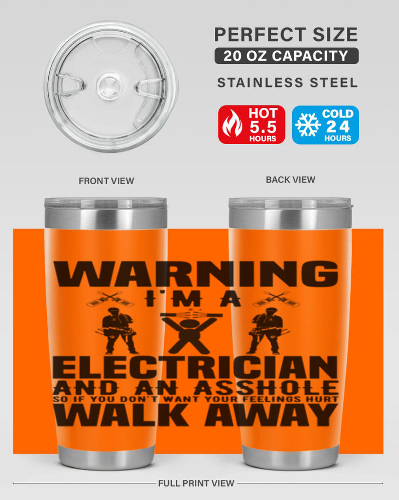 Warning Style 4#- electrician- tumbler