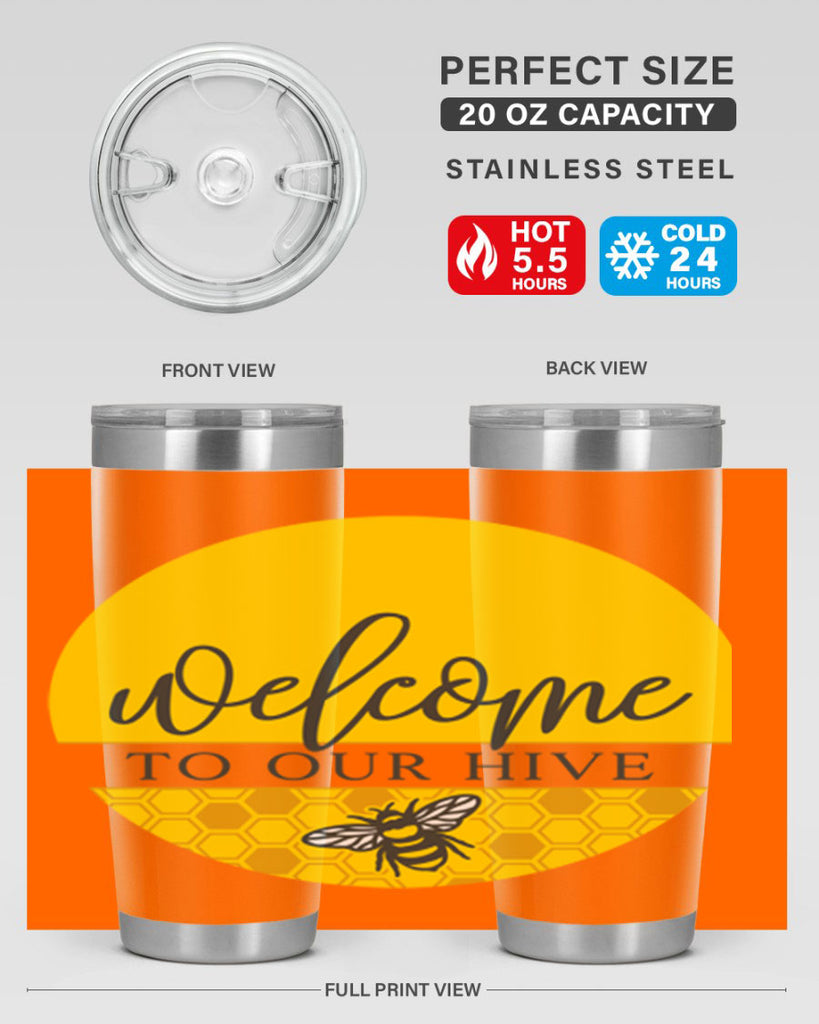 Welcome to our Hive complete yellow590#- spring- Tumbler