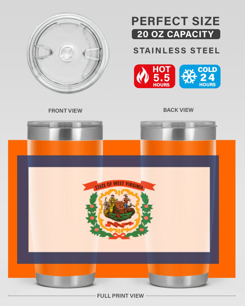 West Virginia 3#- stateflags- Tumbler