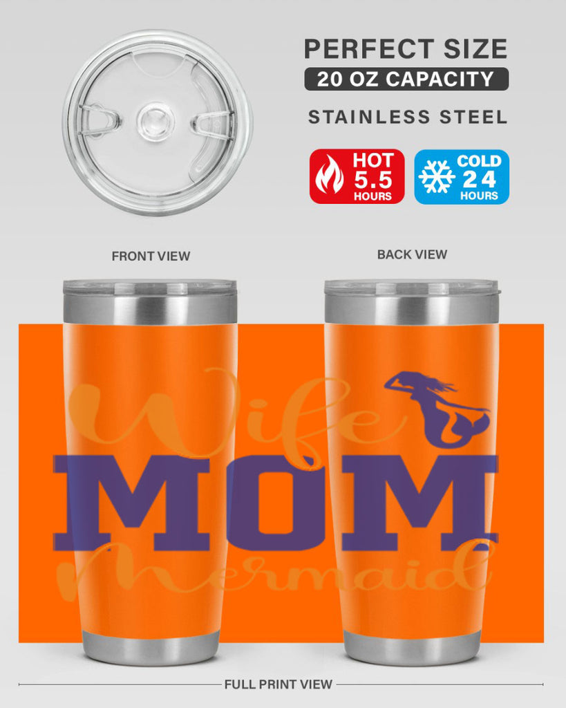 Wife Mom Mermaid 668#- mermaid- Tumbler