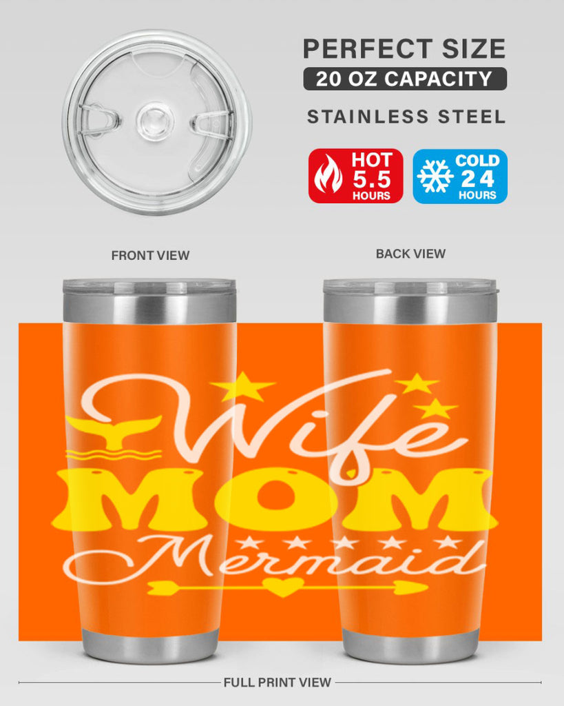 Wife Mom Mermaid 669#- mermaid- Tumbler