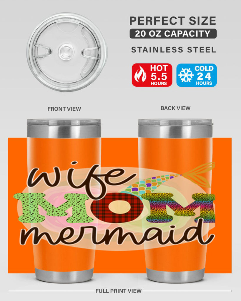 Wife Mom Mermaid 674#- mermaid- Tumbler