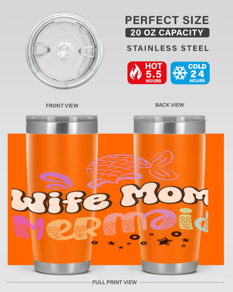 Wife Mom Mermaid 676#- mermaid- Tumbler