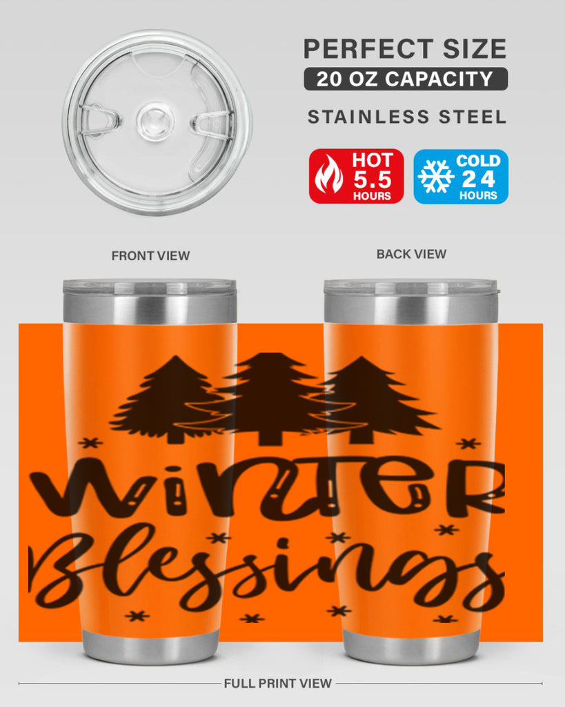 Winter Blessings 489#- winter- Tumbler