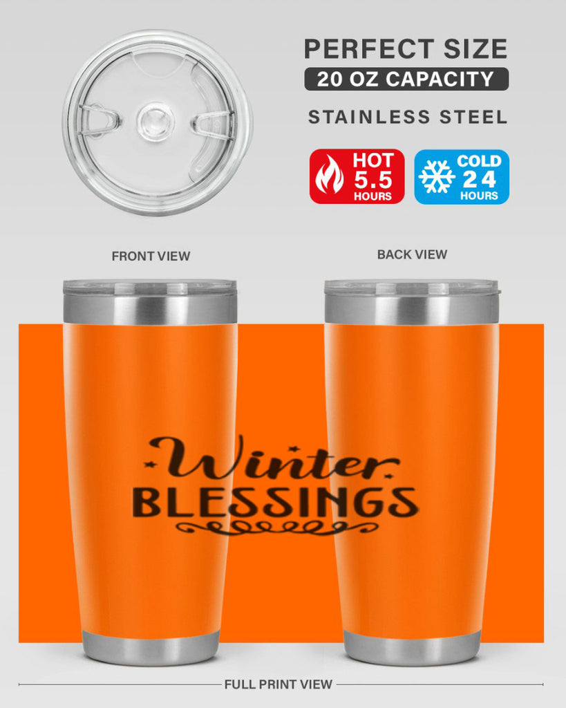 Winter Blessings 490#- winter- Tumbler