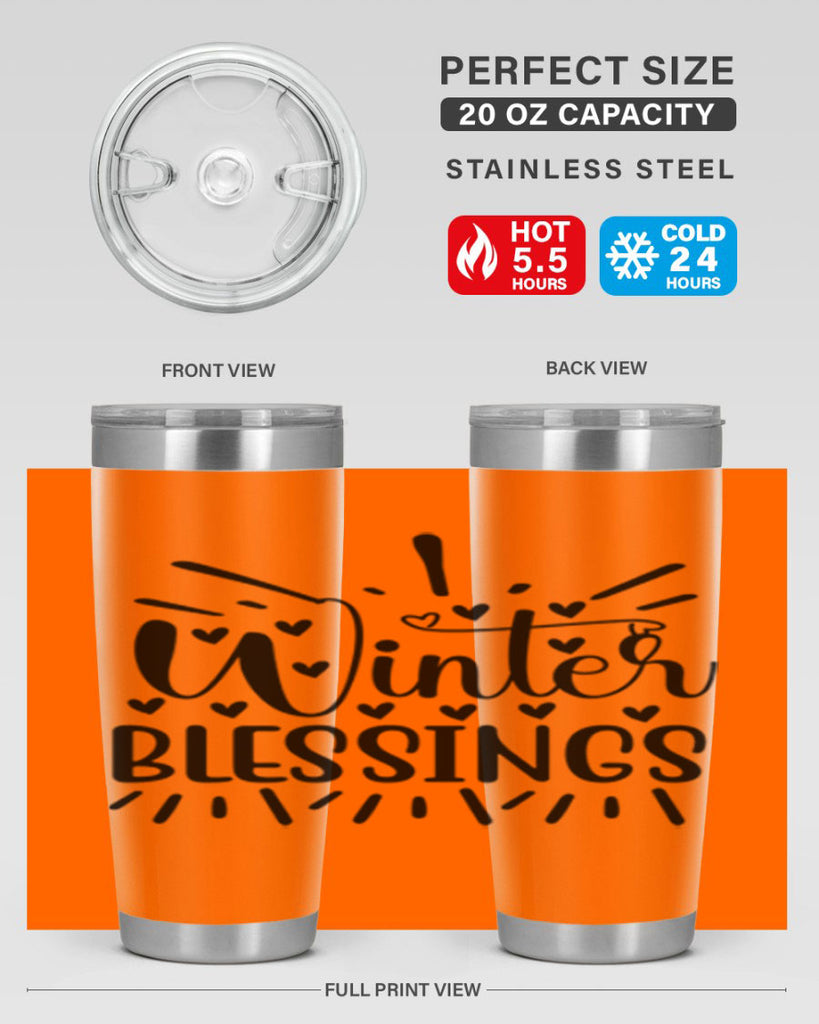 Winter Blessings 491#- winter- Tumbler