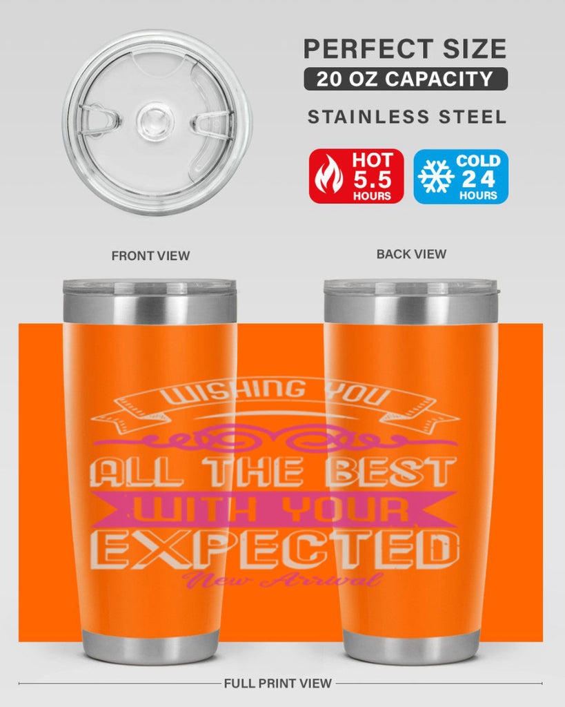 Wishing you all the best on your new arrival Style 7#- baby shower- tumbler