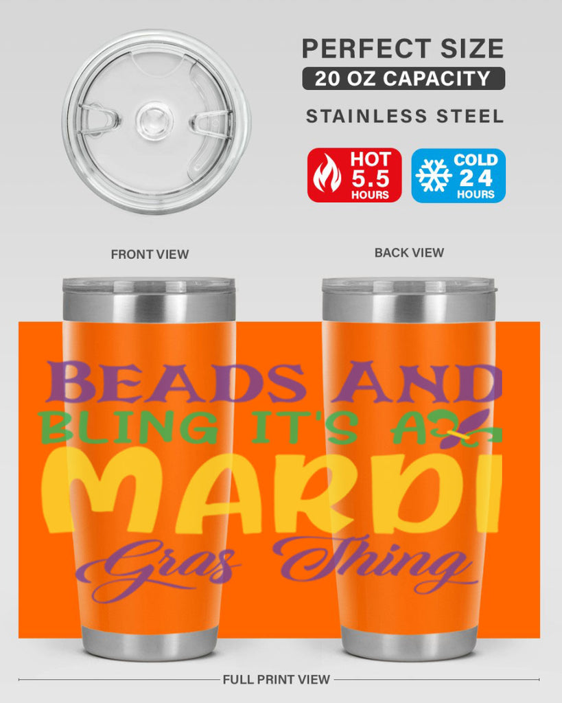beads and bling its a mardi gras thing 86#- mardi gras- Tumbler