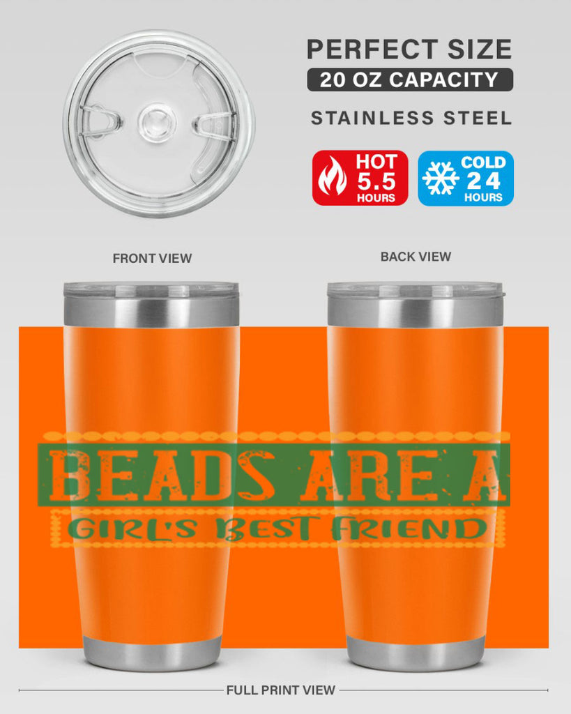 beads are a girls best friend 29#- mardi gras- Tumbler