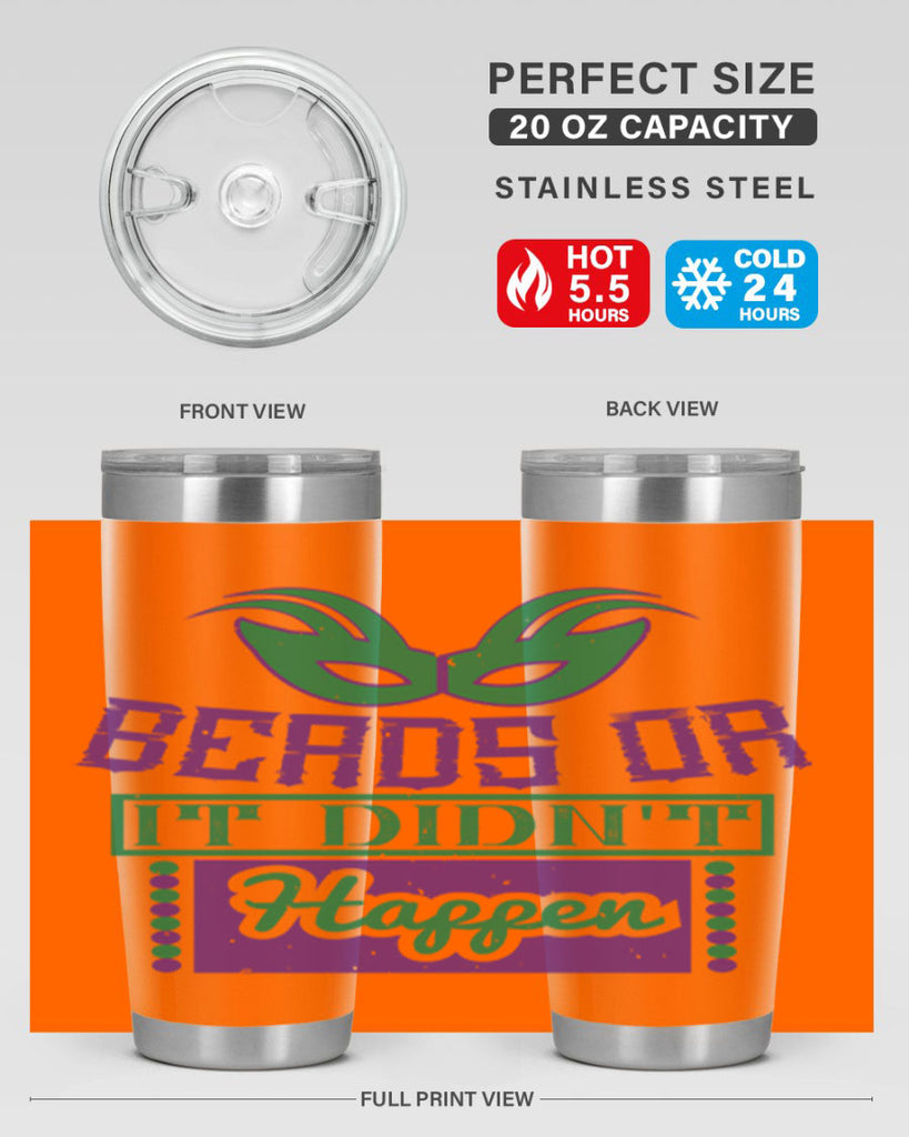beads or it didnt happen 27#- mardi gras- Tumbler
