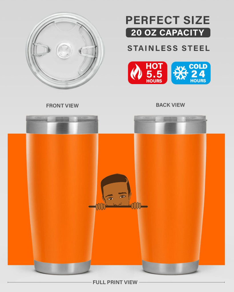 black boy 5#- black men - boys- tumbler