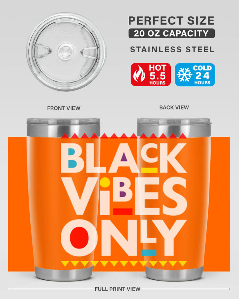 black vibes only 217#- black words phrases- Cotton Tank