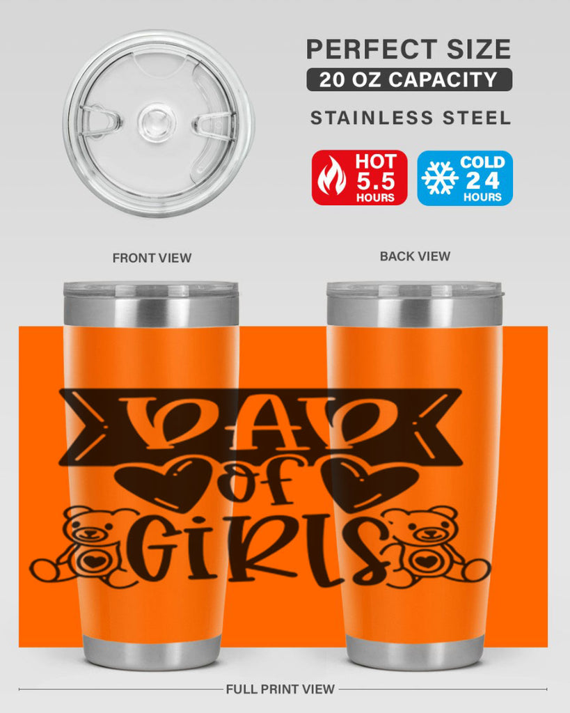dad of girls 60#- fathers day- Tumbler
