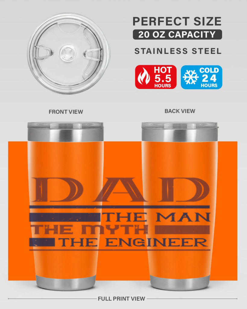 dad the man the myth the engineer Style 24#- engineer- tumbler