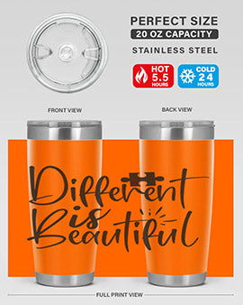 different is beautiful Style 12#- autism- Tumbler