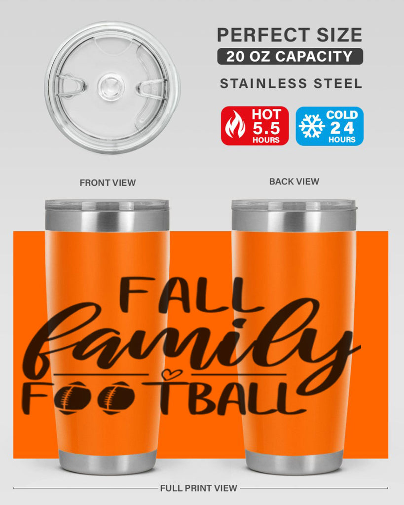 fall family football 100#- fall- Tumbler