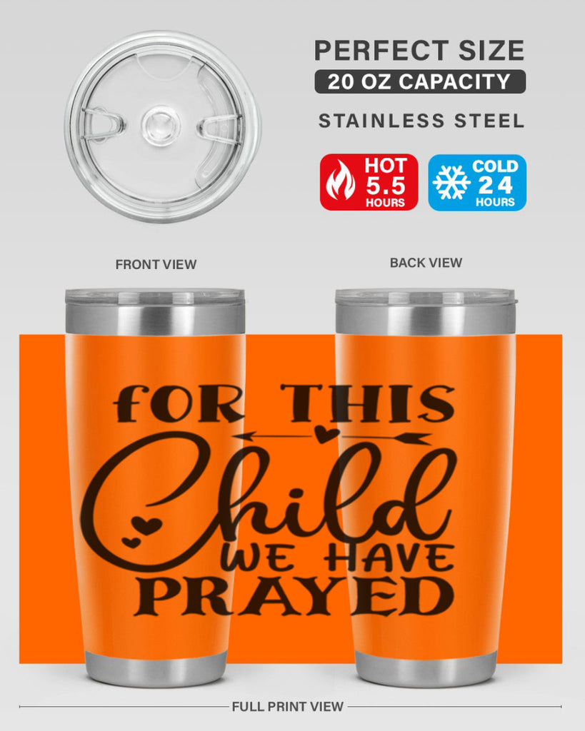 for this child we have prayed Style 265#- baby- tumbler