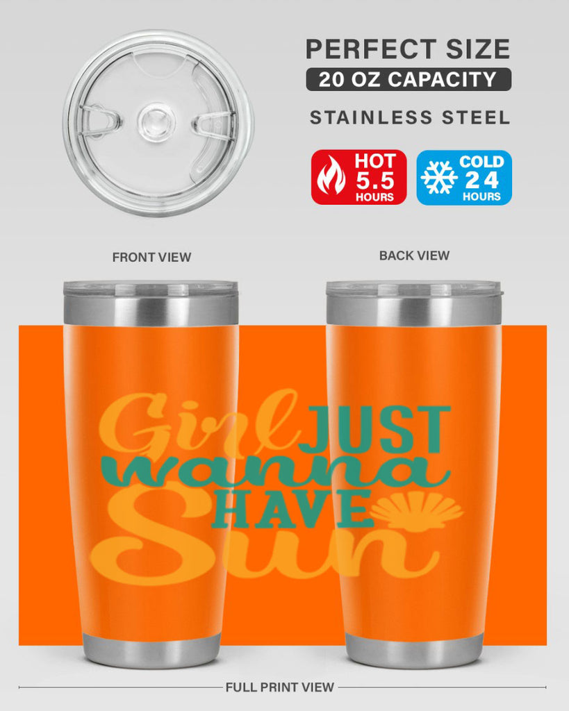 girls just wanna have sun Style 101#- summer- Tumbler