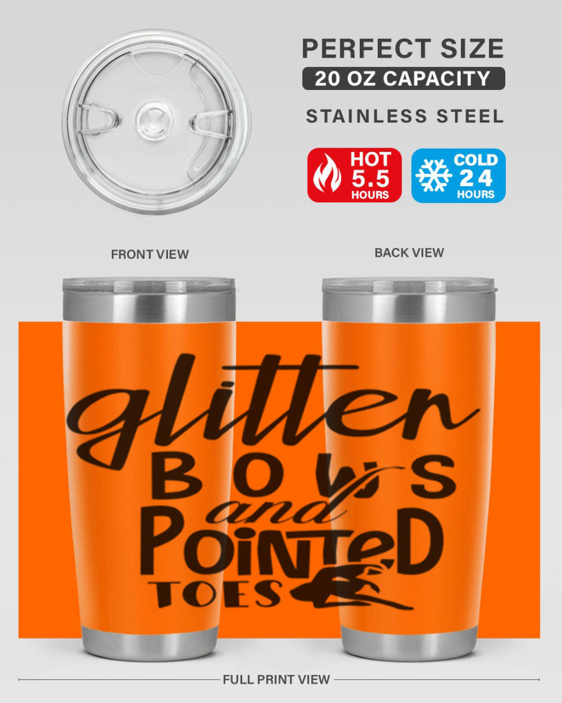 glitter bows and pointed toes 42#- ballet- Tumbler