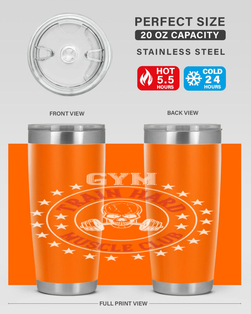 gym train hard mucle club 95#- gym- Tumbler