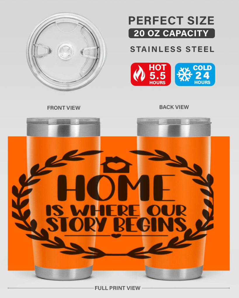 home is where our story begins 13#- home- Tumbler