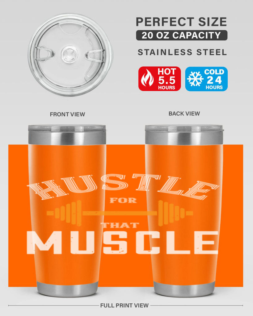 hustel for that muscle 92#- gym- Tumbler