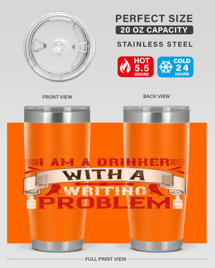i am a drinker with a writing problem 49#- drinking- Tumbler