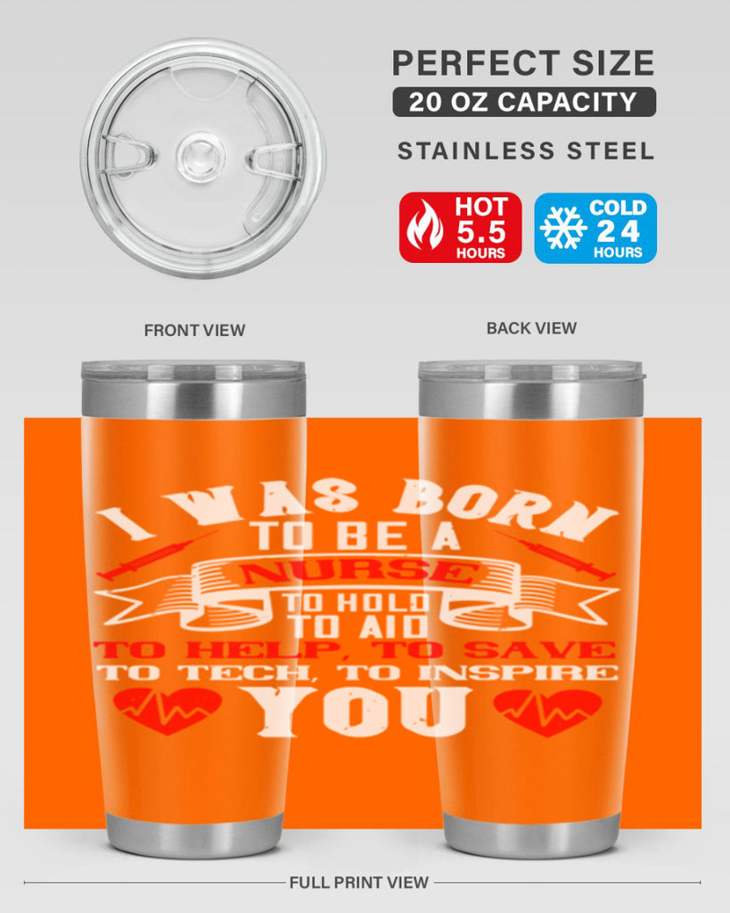 i was born to be a Style 314#- nurse- tumbler