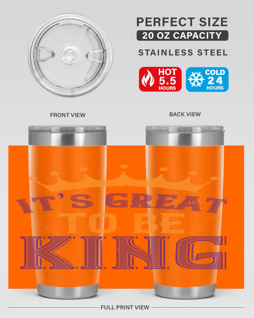 it’s great to be king 61#- mardi gras- Tumbler