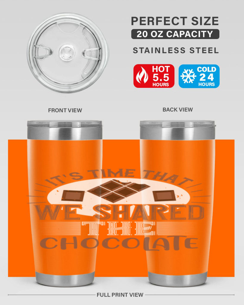 its time that we shared the chocolate 27#- chocolate- Tumbler