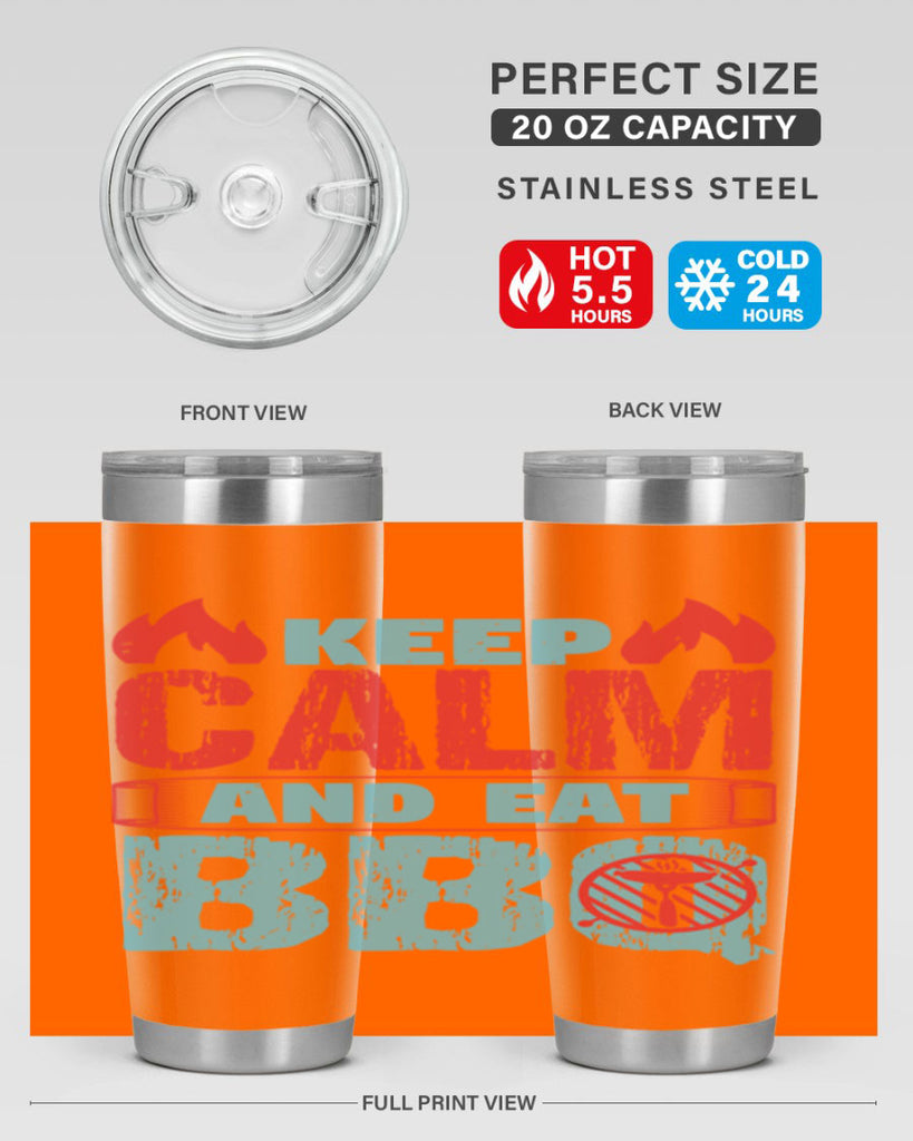 keep calm and eat bbq 30#- bbq- Tumbler