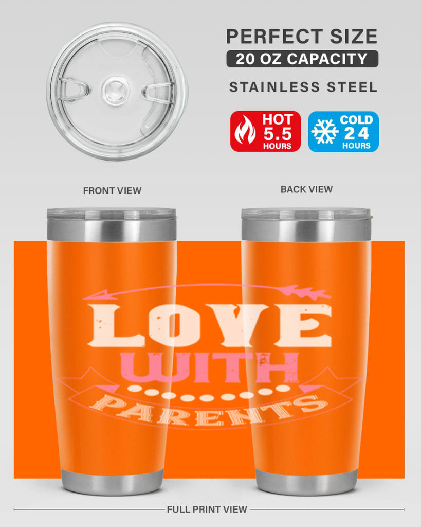 love with parents 43#- valentines day- Tumbler