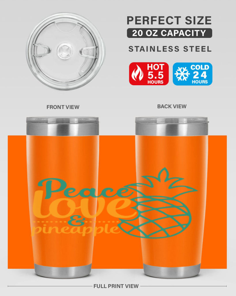 peace love pineapple Style 82#- summer- Tumbler