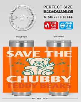 save the chubby teddy bears 28#- Bears- Tumbler