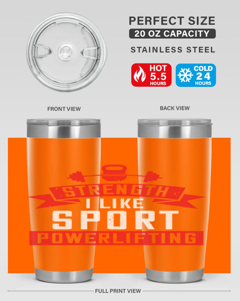 strength i like sport powerlifting 73#- gym- Tumbler