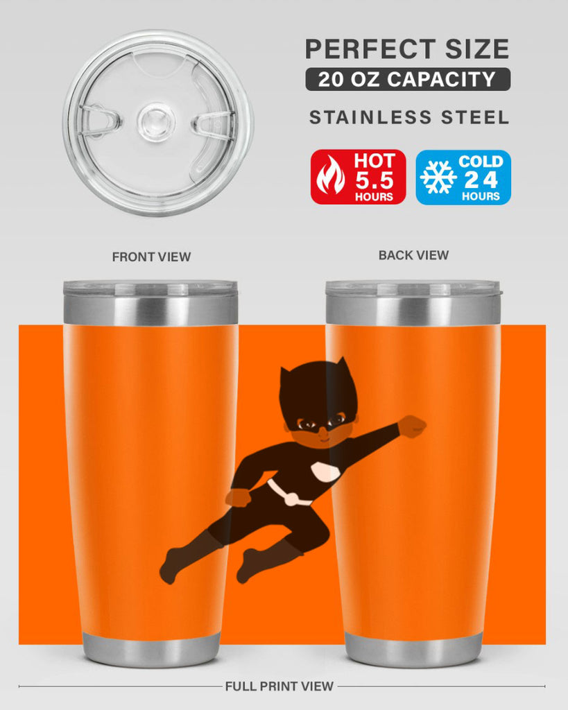 super kid 12#- black men - boys- tumbler