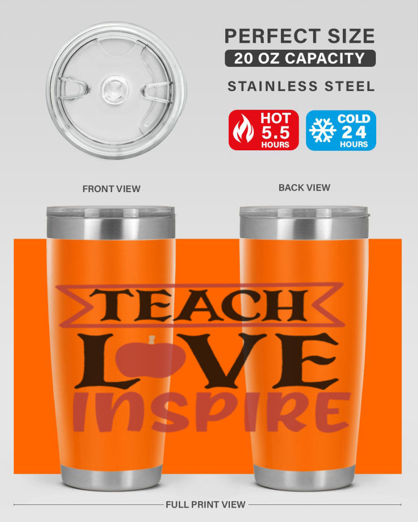 teach love inspre Style 147#- teacher- tumbler